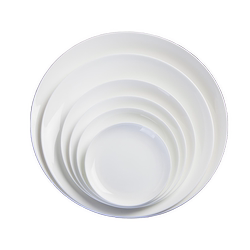 Shangyun Ceramic Tableware Plate Bone Porcelain Round Shallow Plate