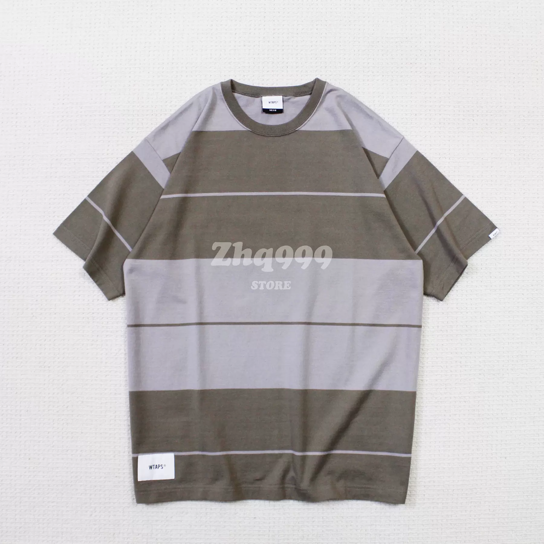 現貨WTAPS VATOS SS/TEE.COTTON復古條紋圓領休閒短袖T恤19SS-Taobao