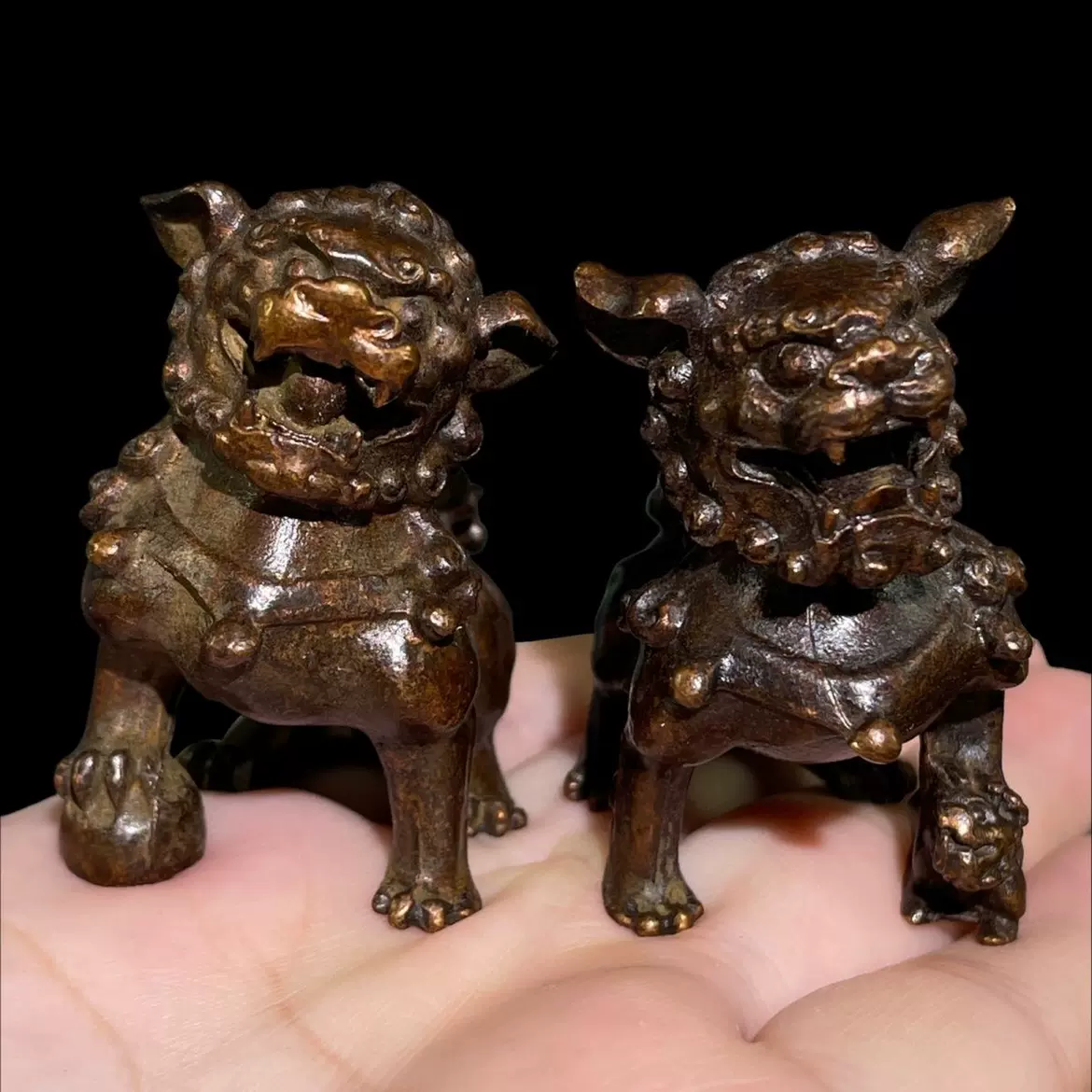 銅器 十二支 茶台茶寵 文鎮 書斎 博古架 装飾品 工芸品 置物 銅器