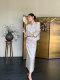 JWUNIQUE apricot new Chinese two-piece suit for women's spring 2025 new Chinese style top high waist skirt