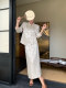 JWUNIQUE apricot new Chinese two-piece suit for women's spring 2025 new Chinese style top high waist skirt