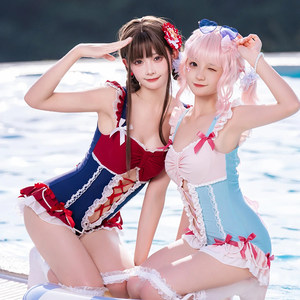 
Women's swimsuit pure lust style summer college style JK small lolita internet celebrity style hot spring one-piece swimsuit