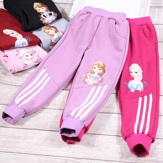 
[Broken code clearance] Zhongda Tong Princess Plus Fleece Thickened Casual Pants Spring and Autumn Sports Sweater Loose Warm Winter