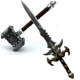 COS props Destroy Hammer Warcraft 2 Frost Sad toy Sword Shield Halloween Ax Ax weapon weapon knife

