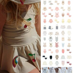 
Children's swimsuit long-sleeved sun protection girl's one-piece swimsuit pants men's split vacation beach pants ins style 26 summer ks