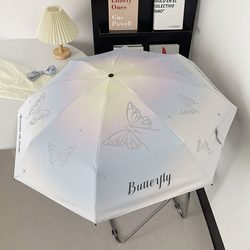 Fantasy Butterfly Umbrella for Women, Rain or Shine, Fully Automatic Folding Sunscreen, Anti-Uv, Portable Sun Umbrella