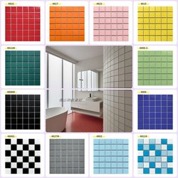 Grid 48 Capsules Swimming Pool Temple Kitchen Restaurant Bathroom Washbasin Bathroom Background Wall Mosaic Tiles