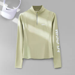 Cycling Clothing Women's Sports Top Long-Sleeved Spring 2025 New Half-Zip Outdoor Running Yoga Fitness Morning Running Clothing