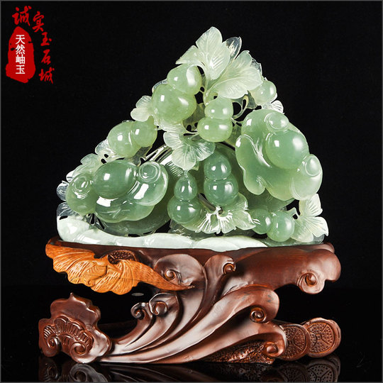 天然玉白菜如意置物商店事務室のレジにオープンの贈り物を飾る(台座を含む価格)Q 天然玉白菜如意置物商店事務室のレジにオープンの贈り物を飾る(台座を