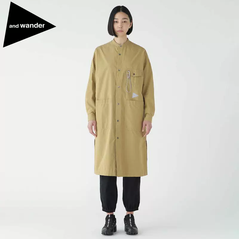 and wander CORDURA typewriter long shirt男女休閒過膝長版襯衫-Taobao