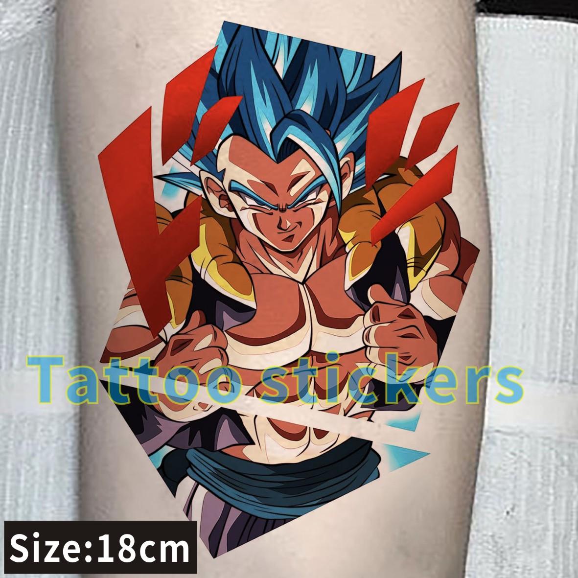 向南 动漫七龙珠 赛亚人贝吉塔孙悟空纹身贴纸个性防水持久