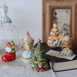 A Drawer, Cute Ceramic Jewelry Box, Christmas Tree, Bear Storage Jar, Decorative Ornament, Christmas Gift