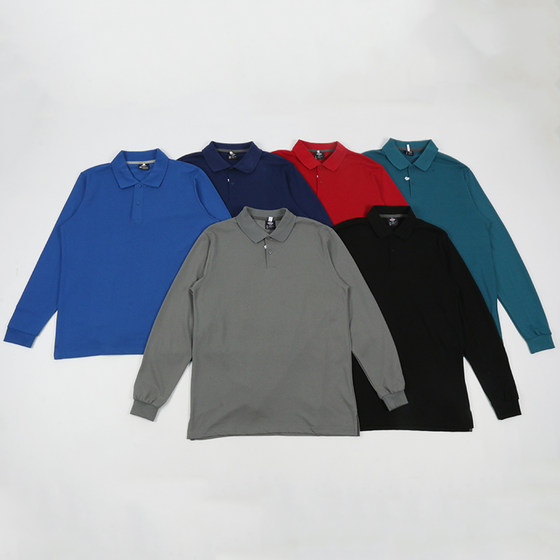 
Foreign trade American casual POLO shirt lapel long-sleeved men's spring and autumn mesh breathable and comfortable elastic sports T-shirt top