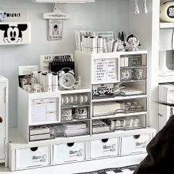 Desktop Storage Box Drawer-Type Student Pen Holder Office Workstation Organizer Children's Desk Stationery Organizer Box Cabinet