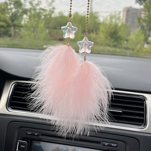 
New creative fairy star feather car pendant rearview mirror pendant accessories goddess dream catcher cross-border