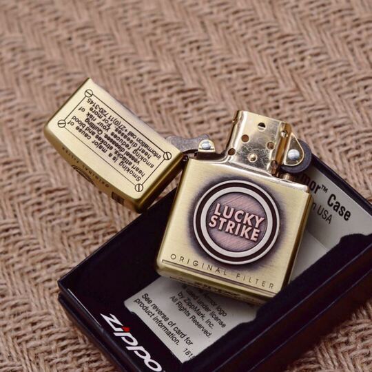 Isqueiro Zippo Lucky Strike Armor - Cobre