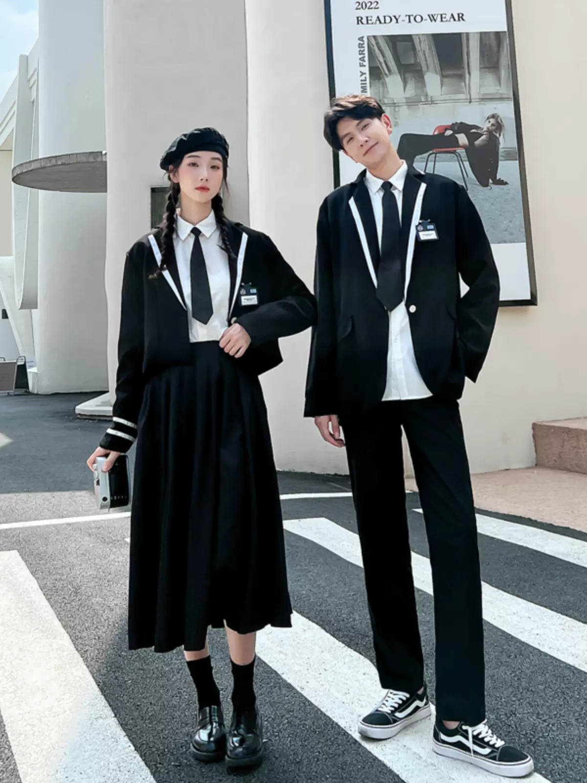 英伦学院风套装学生班服秋季初高中生日系jk制服西装外套女裙校服