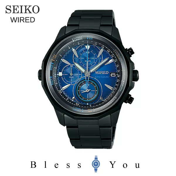 日本Seiko精工WIRED手錶THE BLUE時尚男錶商務手錶三眼全黑防水- Taobao