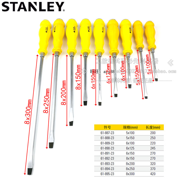 Stanley 61-887-23 S-2 メトリック スロット ドライバー マグネット