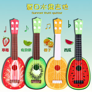 
New product Children's simulated fruit guitar can play ukulele toy mini musical instrument baby boy and girl