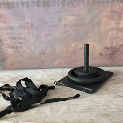 Fitness Resistance Sled for Track and Field Explosive Power Training with Shoulder Straps, Traction Straps, Weighted Resistance Sled, Strength Training Device