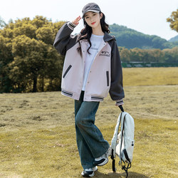 Girls' Jacket Spring and Autumn 2026 New Style Big Girl Fashionable Baseball Jacket 12-Year-Old Girl Sweatshirt Spring Hooded Jacket