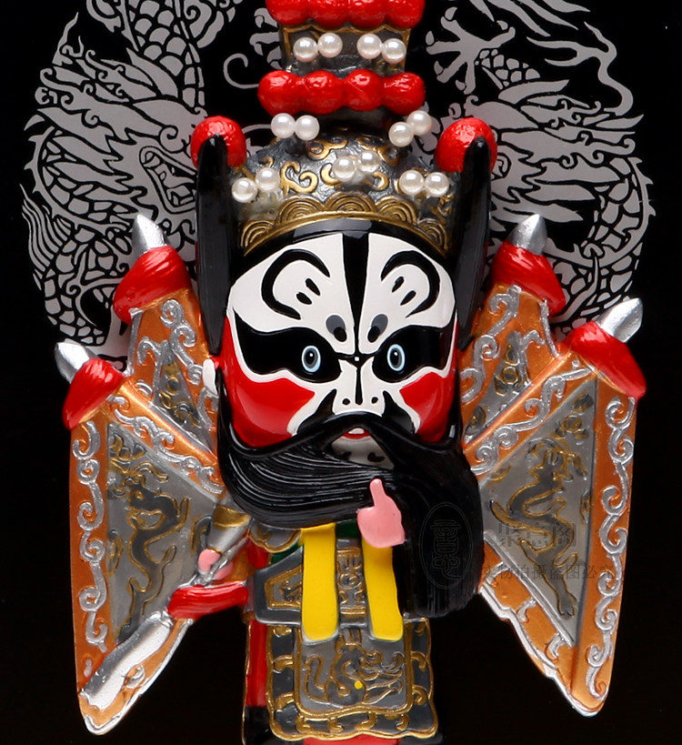 板式卡通泥人-三国人物张飞q版中国风出国商务礼品京剧生日礼物