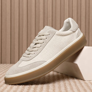 
European station summer moral training shoes men's flat lightweight old money canvas casual men's shoes versatile linen retro sneakers
