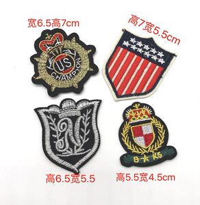 
The adhesive backing can be ironed with gold embroidered badge cloth patch, down jacket clothing patch patch, jeans repair patch