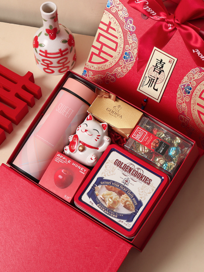 中国結婚式キャンディギフトボックス - ヌガーシュガー - 1000g