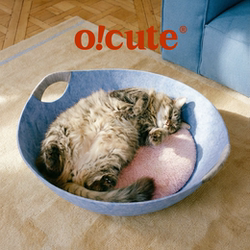 O!Cute Felt Cat Bed and Scratching Board, Dual-Purpose for Scratching and Sleeping, Non-Shedding, Wear-Resistant, Washable, Suitable for All Seasons