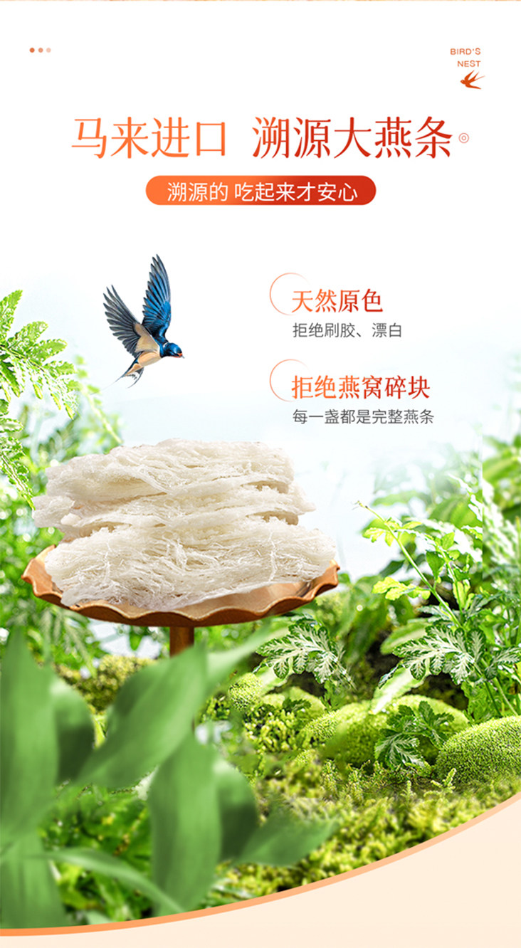 100%天然燕の巣 ツバメの巣 (天然燕窝 大燕盏) 100g