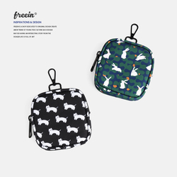 Freein Original Cute Coin Purse Cat Rabbit Print Headphone Bag Key Bag Mini Card Bag Storage Bag