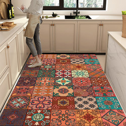 American-Style Kitchen Floor Mats, Household Full-Cover Diatom Mud Absorbent and Stain-Resistant Floor Mats, Non-Slip, Oil-Proof, Wipeable, No-Clean Carpet