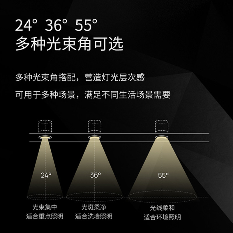 YEELIGHT 전체 스펙트럼 스마트 다운라이트 내장형 힐록 눈부심 방지 벽 세척 거실(주 조명계 없음) -