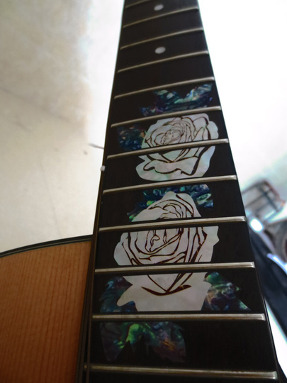 Adesivi Tastiera Chitarra Trapezio Blu Abalone - Autoadesivi, Sottili E Facili Da Applicare | Per Chitarra E Basso - Foto 2