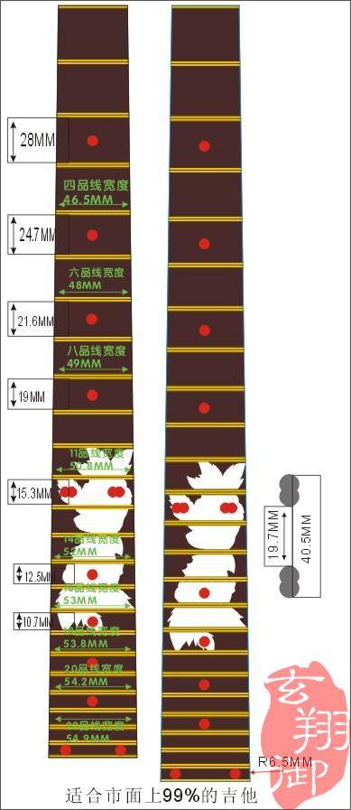 Adesivi Per Tastiera Chitarra Alnicov - Intarsi Trapezoidali In Perla Bianca, Per Chitarra E Basso - Foto 11