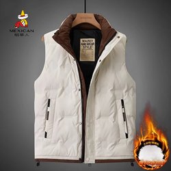 Scarecrow Genuine down Vest for Men and Women, Autumn and Winter Sleeveless Jacket, Warm down Jacket, Lightweight Solid Color Vest