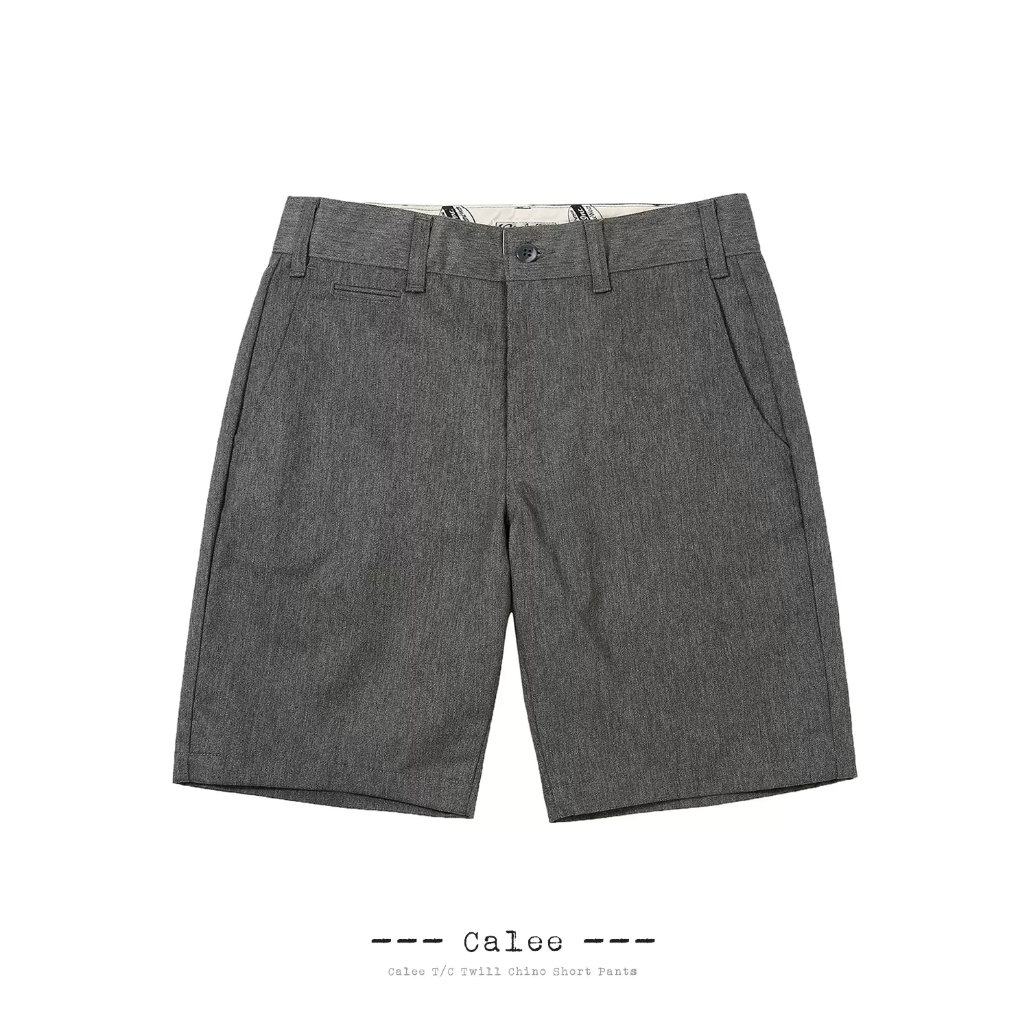 日本CALEE T/C TWILL CHINO SHORT PANTS中磅斜纹布直筒休闲短裤-Taobao