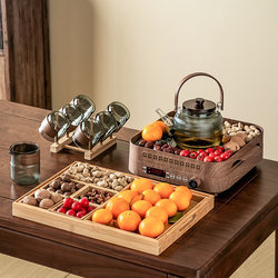 Winter indoor tea making set by the fire