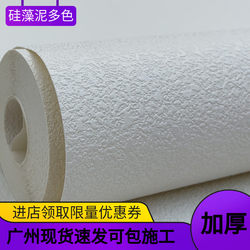 Diatom Mud Pure Color Wallpaper Nordic Style Thickened Pure White Wallpaper Bedroom Health and Beauty Salon Living Room Background 3D