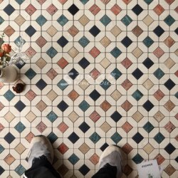 Vintage Natural Marble Stone Colorful Mosaic Geometric Tile Kitchen Living Room Dining Room Wall and Floor Tiles