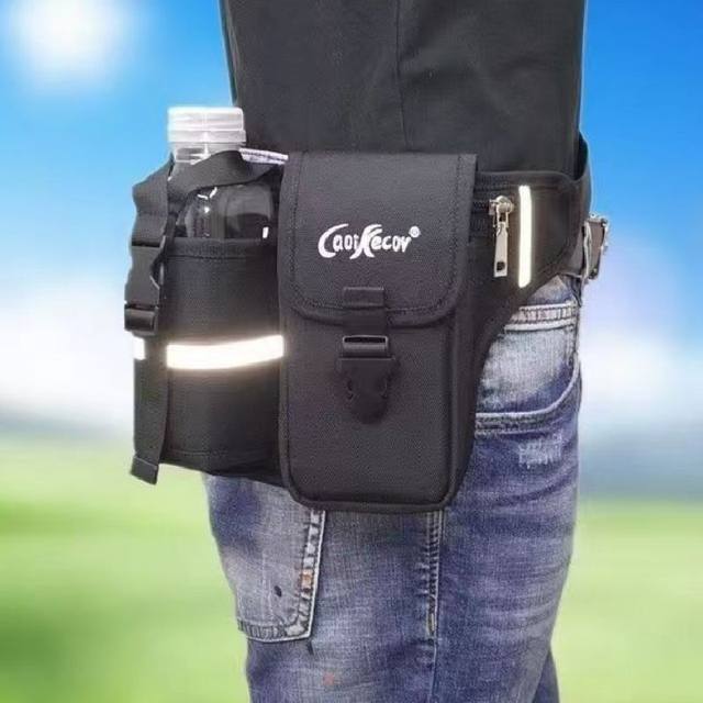 Waist Sports Bag Waterproof Lightweight Reflective Strip Three Pockets For K