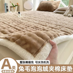 Winter Rabbit Fur Plush Blanket Mattress Home Soft Pad Thickened Warm Milk Velvet Bed Mattress Dormitory Student Single Bed