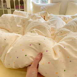 Double-Layer Gauze Quilt Cover Single Piece 200X230 Non-Pure Cotton Full Cotton Single Quilt Cover 1.5m Dormitory Three-Piece Set 180X220