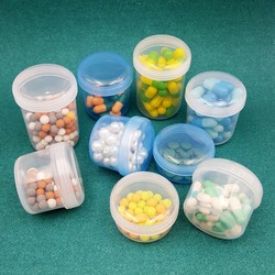 Sealed Small Medicine Box, Liquid Medicine Bottle, Powder Box, Cylindrical Transparent Storage Box, One-Week Medicine Powder Dispensing Box, Large Capacity