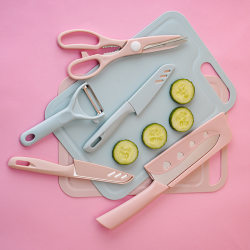 Kitchen Knife, Fruit Knife, Cutting Board, Scissors, Peeler, Baby Food Preparation Set, Kitchen Combo Set, Camping, Dormitory, Home Use