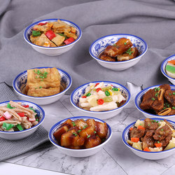 Simulated small bowl dishes model, rice dishes, vegetables, fruits, meat dishes, food presentation, restaurant shooting props, Sichuan food toys.