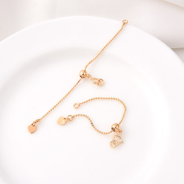 14K gold-filled bean chain extension chain tail chain handmade diy ...