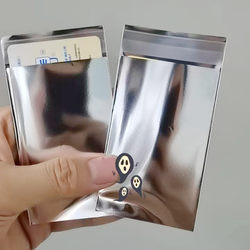 Opaque Aluminum Foil Silver Self-Adhesive Bags Korean Product Card Sleeves Sealing Stickers Packaging Protection Bags Blind Bags